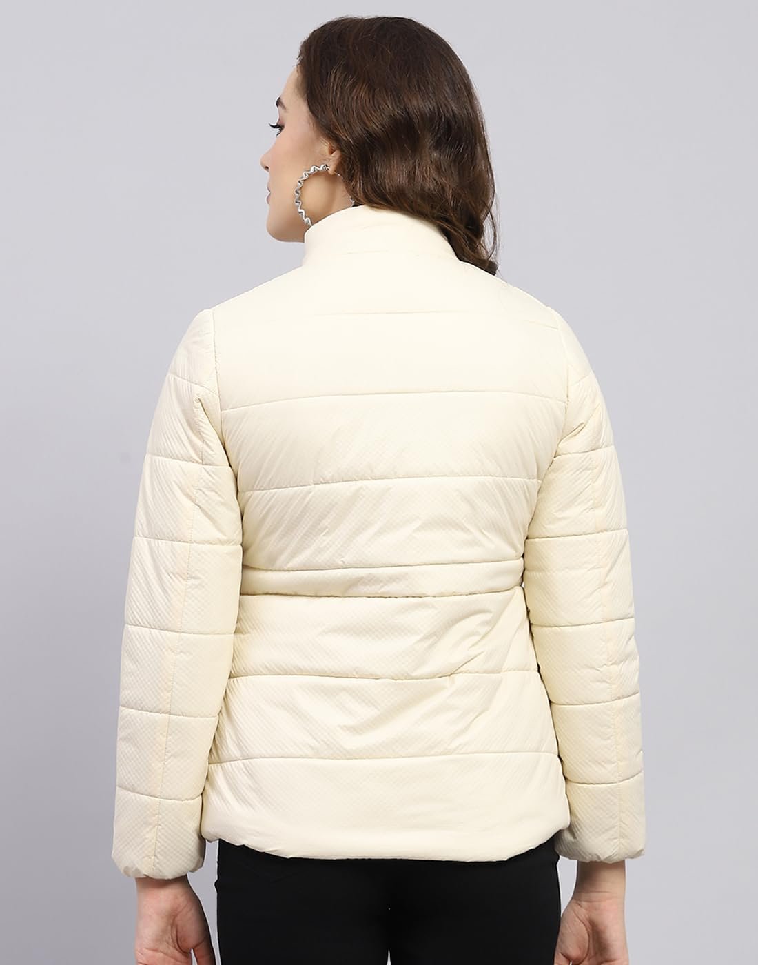 Monte Carlo Women's Polyester Blend Regular Solid Mock Neck Full Sleeve Jacket - Image 5