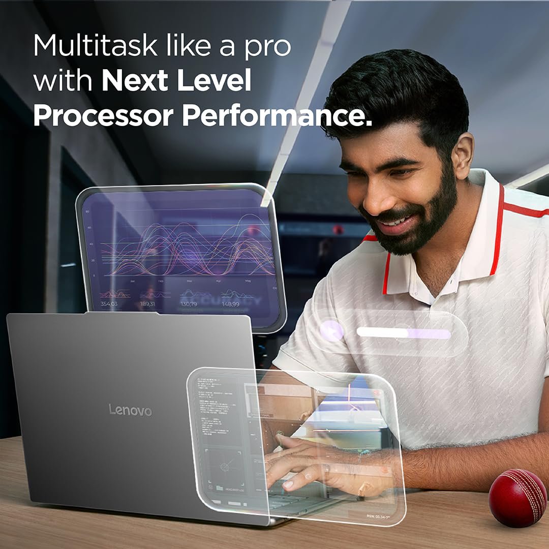 Lenovo Yoga Slim 7 Aura Edition Intel Core Ultra 5 228V,Copilot+ AI PC(32GB RAM/1TB SSD/14(35.5cm) WUXGA OLED AI Now/40 Tops/Windows 11/Office Home 2024/1Yr ADP/Grey/1.19Kg), 83JX001LIN AI Laptop - Image 5