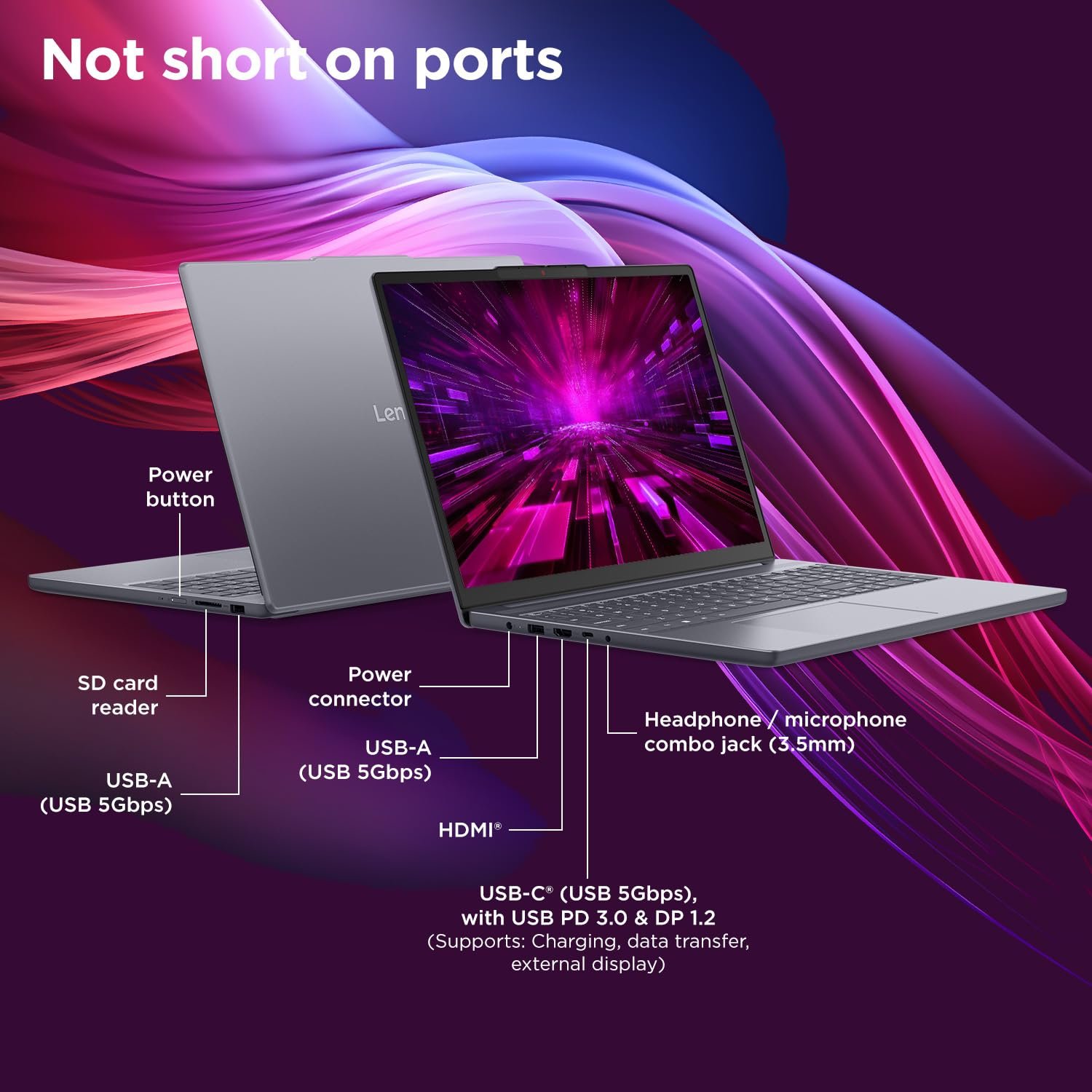 Lenovo Smartchoice Ideapad Slim 3 13Th Gen Intel Core I7-13620H 15.3 Inch(38.8Cm) WUXGA IPS Laptop(16GB RAM/512GB SSD/Windows 11/Office Home 2024/Backlit Keyboard/1Yr ADP Free/Grey/1.6Kg),83K100CJIN - Image 6