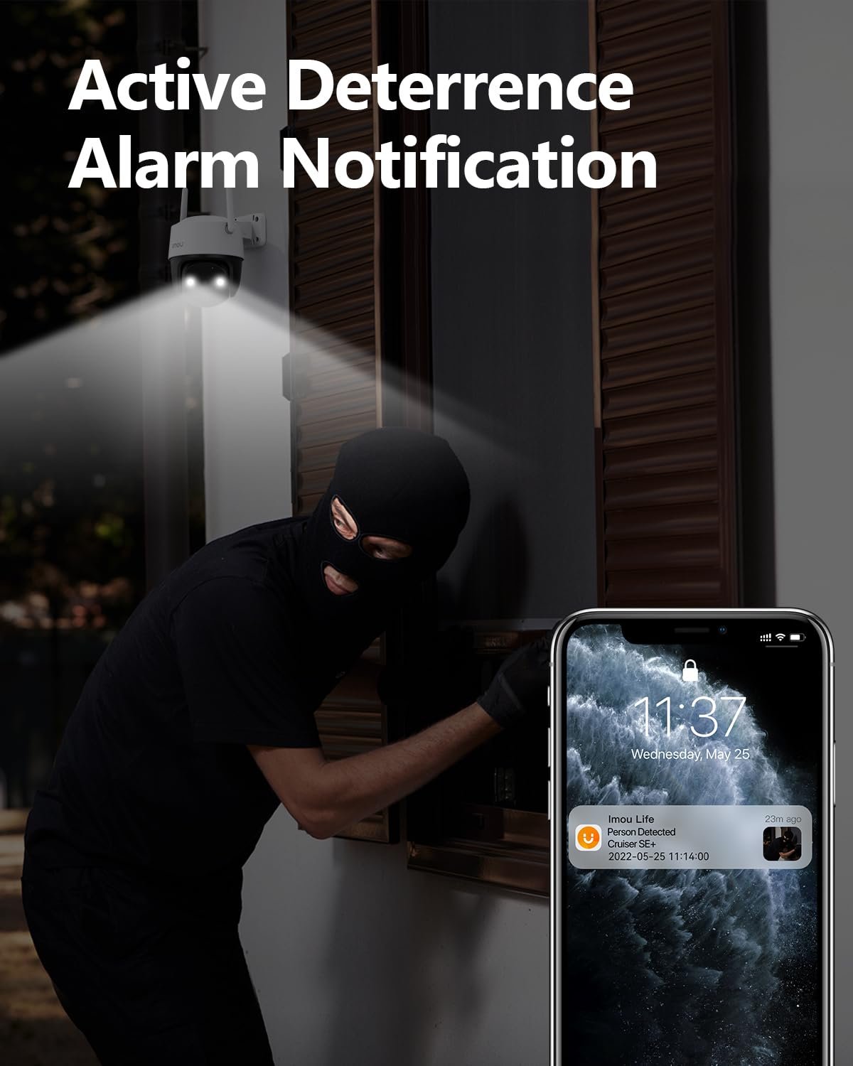 Imou 5MP 1620p CCTV Wi-Fi Pan&Tilt Security Camera, Smart Color Night Vision 30M, Two-Way Talk, Human Detection, Alarm Notification, Works with Alexa, IP66 Waterproof, Supports SD Card up to 512GB - Image 5