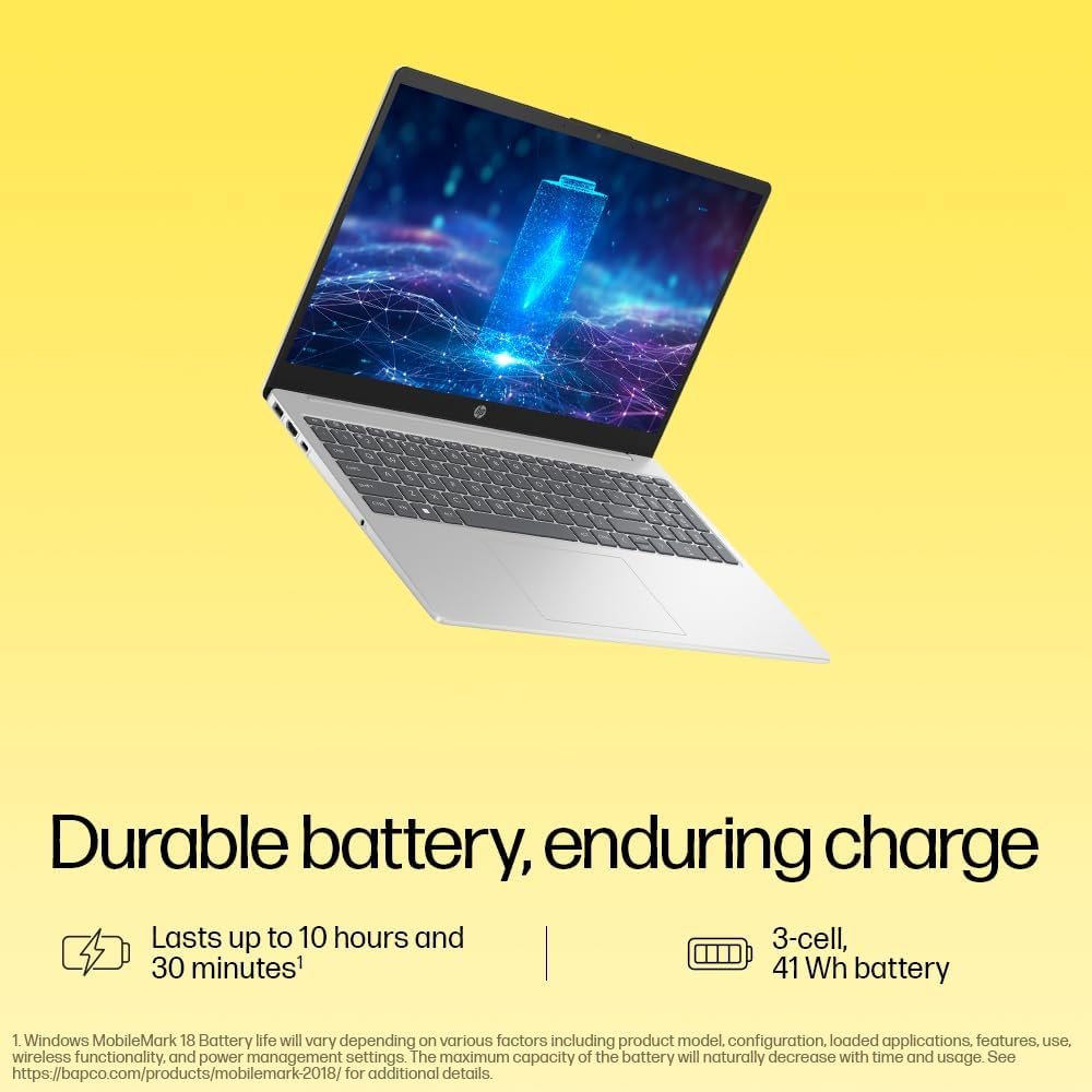 HP 15 (2025), AMD Ryzen 3 7330U Quad Core - (16 GB/512 GB SSD/AMD Radeon Graphics/Windows 11 Pro) Thin and Light Business Laptop/15.6" FHD Display/Backlit Keyboard/Turbo Silver/1.5 kg/MS Office 2021 - Image 4