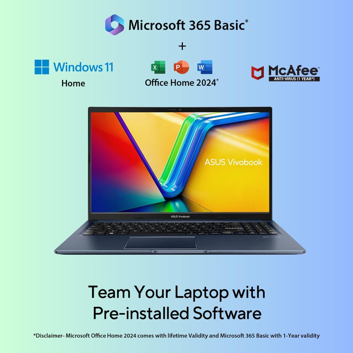 ASUS Vivobook 15, Intel Core i3 13th Gen 1315U, 8GB RAM, 512GB SSD, FHD 15.6", Windows 11, Office Home 2024, Quiet Blue, 1.7Kg, X1504VA-NJ3321WS, Intel UHD iGPU, M365 Basic (1Year)* Laptop - Image 7