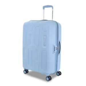 American Tourister Large Ivy 2.0-8 Wheel, 79 CM Hard PP Check-in Suitcase for Travel/Trolley Bag for Travel/Travel Bag with Combination Lock & Smooth Sliding Double Wheel – Blue Frog