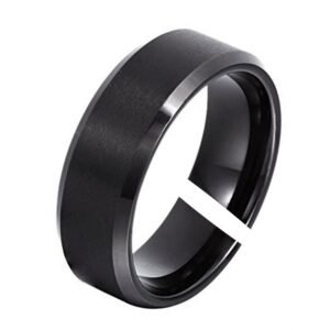 okos Men’s Jewellery Trendy Solid Polish Finish Stainless Steel Band Style Ring Crafted For Boys and Men FR1000968