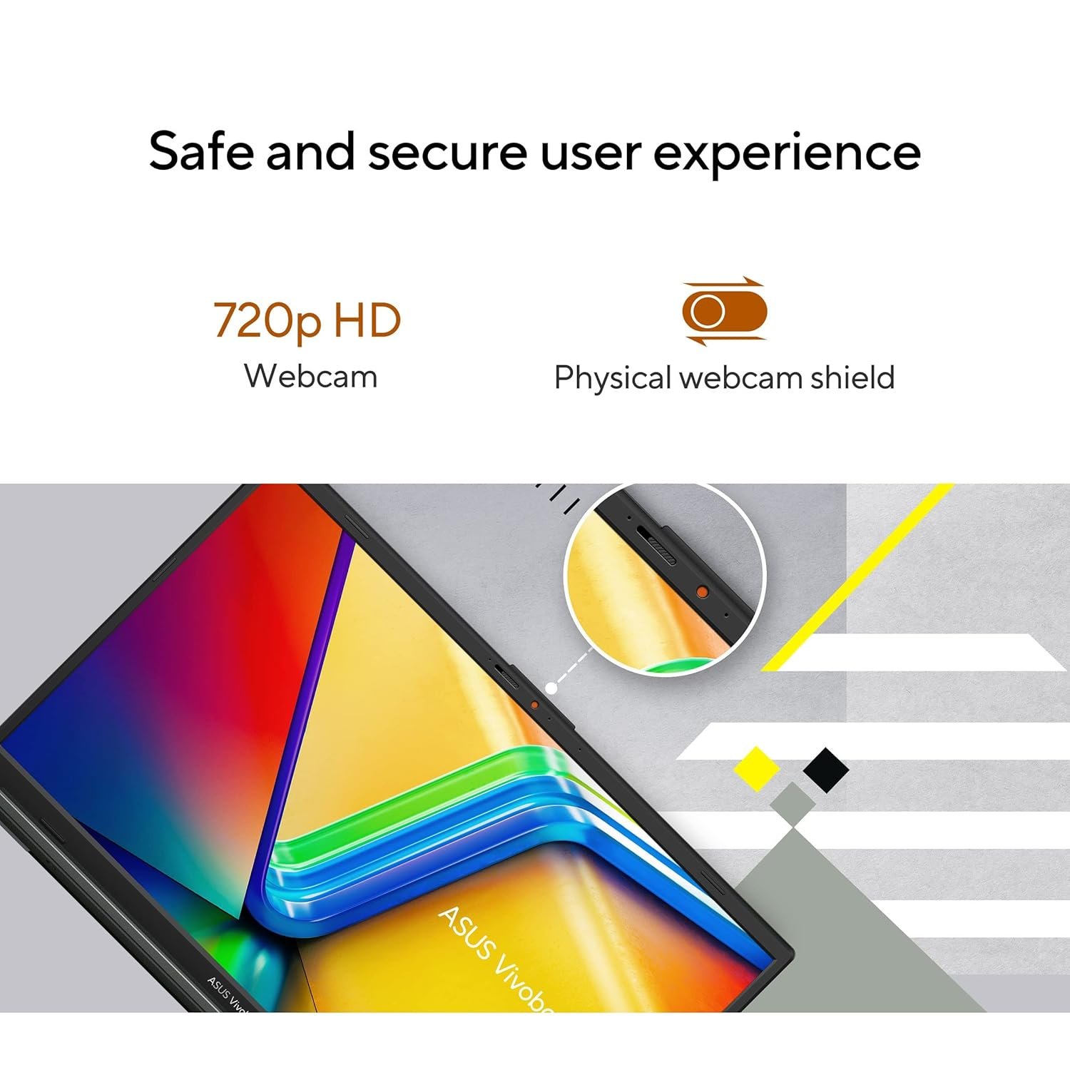 ASUS Vivobook Go 15 (2025), AMD Ryzen 5 7520U Thin & Light Laptop(16GB RAM/512GB SSD/FHD/15.6"/60Hz/Windows 11/M365 Basic (1Year)*/Office Home 2024/Backlit KB/Mixed Black/1.63Kg) E1504FA-BQ2414WS - Image 10