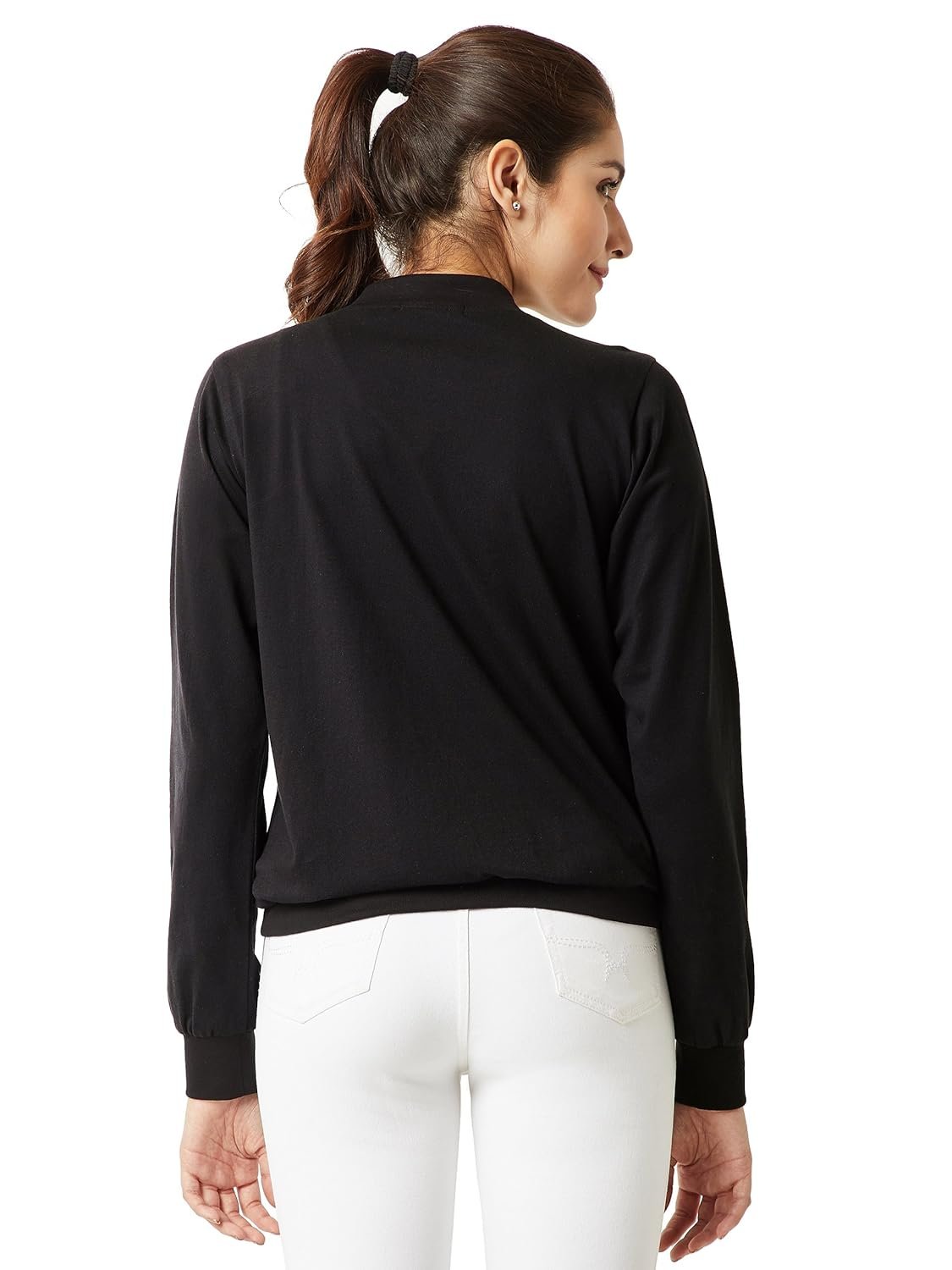 Miss Chase Women's Cotton Full Sleeves Regular Fit Bomber Jacket | 2 Colors - Image 4