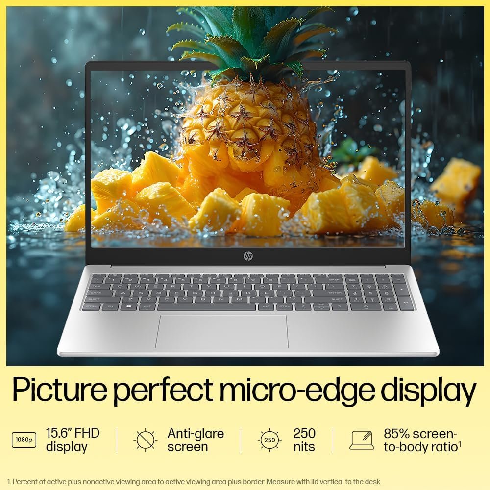 HP 15 (2025), AMD Ryzen 3 7320U Quad Core - (16 GB/512 GB SSD/AMD Radeon Graphics/Windows 11 Home) Thin and Light Business Laptop/15.6" FHD Display/Turbo Silver/1.5 kg/MS Office 2021 - Image 7