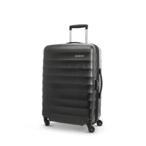 American Tourister Medium Trolley Bag for Travel|Barcelona 69 Cms Polycarbonate Hardsided Check-in 4 Spinner Wheel Luggage Bag|Suitcase for Travel|Trolley Bag for Travelling,Gunmetal