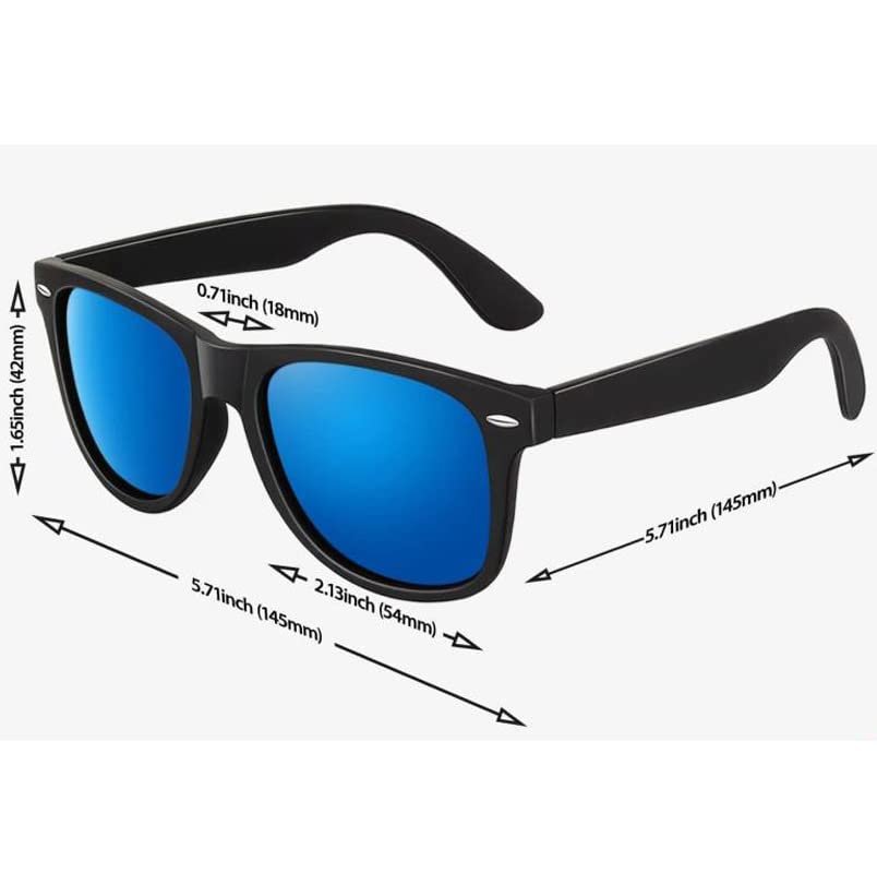 Black & Blue Rectangular Combo Sunglasses for Men And Women with UV Protection (Lens Black & Blue || Frame-Black || FRH-264) - Pack of 2 - Image 4