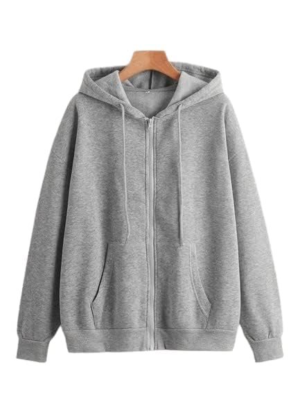 fabitto Casual Solid Full Sleeves Women Stylish Hooded Neck Fleece Zipper Hoodie for Winter - Image 6