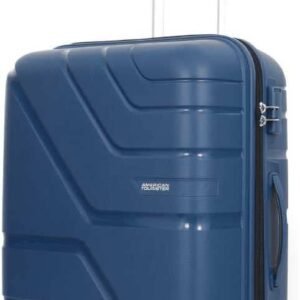 American Tourister Medium Trolley Bag for Travel | Upland Spinner 68 Cms Polypropylene Hardsided Check-in Luggage Bag | Suitcase for Travel | Trolley Bag for Travelling, Marine Blue