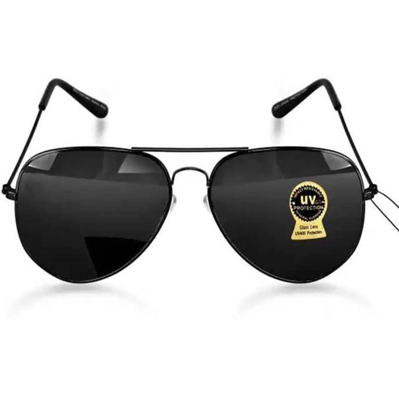 Black & Brown Aviator Rectangular Combo Sunglasses for Men And Women with UV Protection (Lens Black & Brown || Frame-Black || FRH-588) - Pack of 2 - Image 3