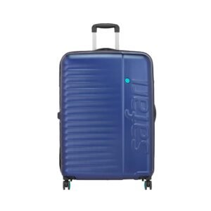Safari Plastic Ignite 5 Years International Warranty Hard-Sided Polycarbonate 8 Spinner Wheels Luggage/Trolley Bag (Medium 71 Cm, Blue)