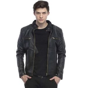 Leather Retail Men’s Faux Leather Standard Length Jacket