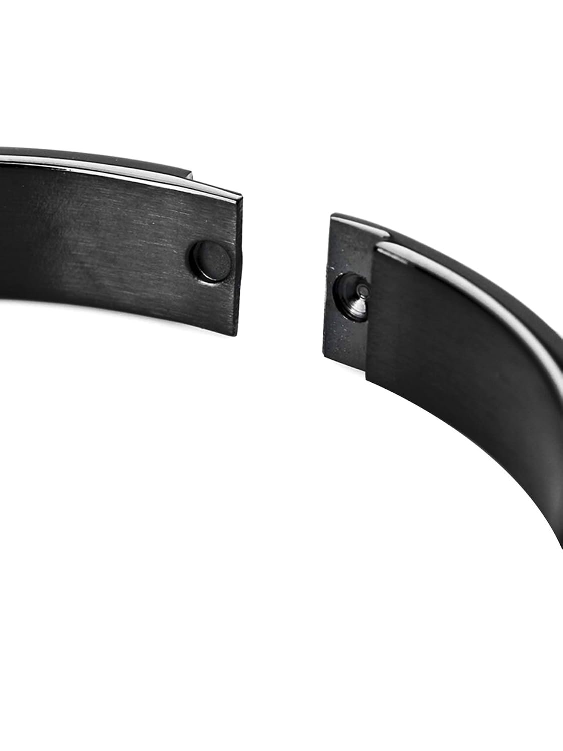 Yellow Chimes Kada Bracelets for Men Stainless Steel Black Kadaa Bracelet for Men and Boys. - Image 5