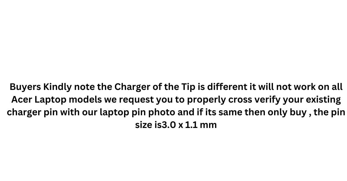 Laplife 19V 2.37A 45 Watt Replacement Laptop Adapter/Charger Pin Size 3.0 x 1.1 mm for Acer Swift 3, Aspire v13 P3 Chromebook 11 13 14 15 N7 R11 c720 CB3 CB5 Black - Image 2