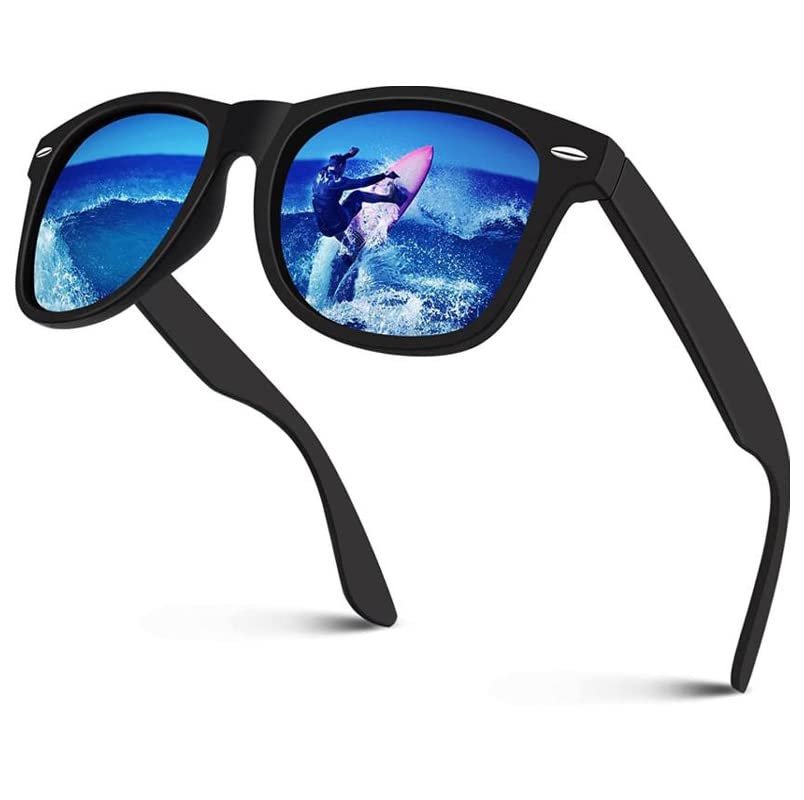 Black & Blue Rectangular Combo Sunglasses for Men And Women with UV Protection (Lens Black & Blue || Frame-Black || FRH-264) - Pack of 2 - Image 3