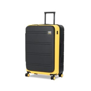 Urban Jungle by Safari Hold-All Premium Top-Open Medium (67 cm) Trolley Bag, Polycarbonate Check-in Suitcase with 8 Silent Wheels & TSA Lock, Hardside Travelling Luggage for Both Men & Women (Yellow)