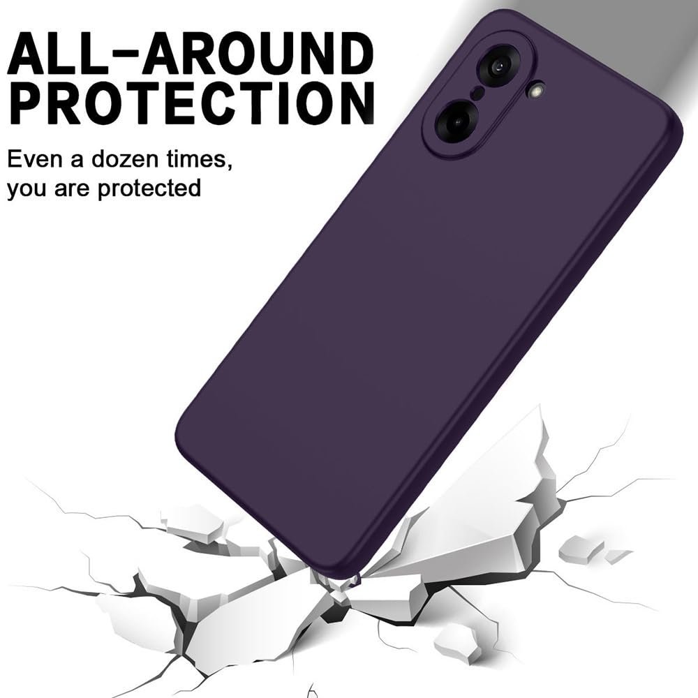 amazon basics Mobile Cover for OnePlus Nord CE5 5G | Full Camera Protection | Premium Liquid Silicon Case | Flexible Bumper Case for OnePlus Nord CE5 5G (Purple) - Image 4