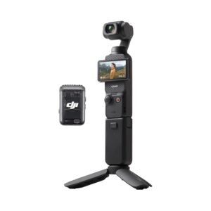 DJI Osmo Pocket 3 Creator Combo, Vlogging Camera with 1” CMOS & 4K/120fps Video, 3-Axis Stabilization, Face/Object Tracking, Fast Focusing, Mic Included for Clear Sound, Small Camera for Photography
