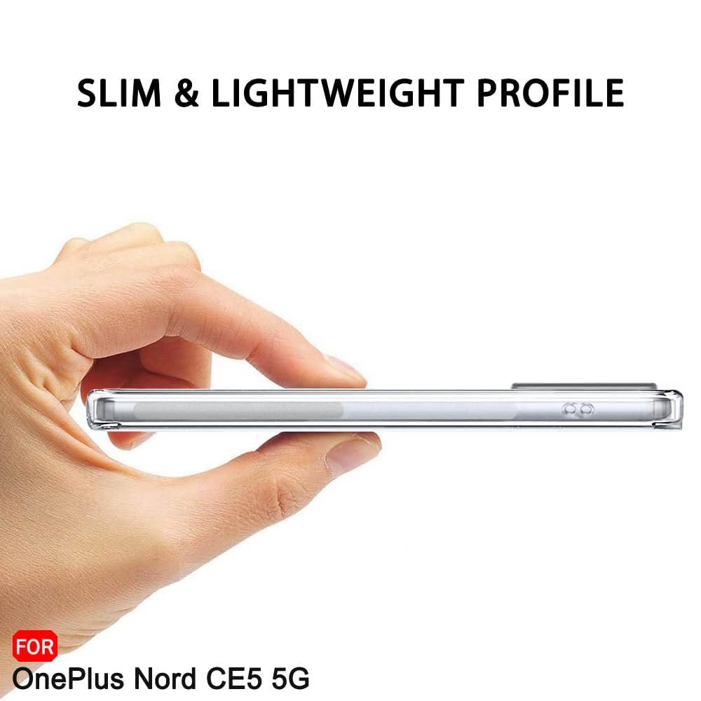 TheGiftKart Back Cover Soft Case for OnePlus Nord CE 5 5G | Best Camera Protection | Inbuilt Dust Plugs & Anti-Slip Grip | Ultra Clear Slim Back Cover Case for OnePlus Nord CE5 (Silicone, Transparent) - Image 5