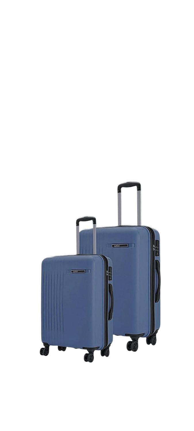 Safari Lancer Set of 2 Small + Medium (20Inch+24Inch) Trolley Bag for Travel with 5 Years Warranty - Ink Blue