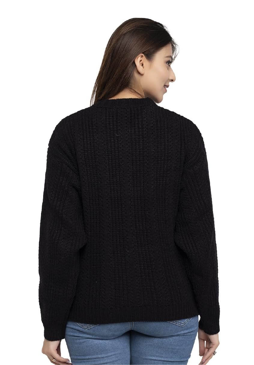 Women 100% Wool Pullover Sweater Regular Fit for Winter Wear | Full Sleeve | Stylish Sweater Crafted with Comfort Fit and Modern Clothing for Winter Wear - Image 2
