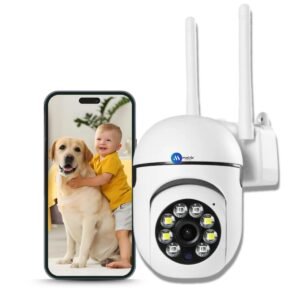 Maizic Smarthome Wi-Fi Indoor Camera 3MP HD Pan-Tilt Zoom CCTV Camera, Outdoor Indoor Security 2 Way Talk, Color Night Vision, Motion Detection, Multi User View, Support SD Card (Up to 128GB)