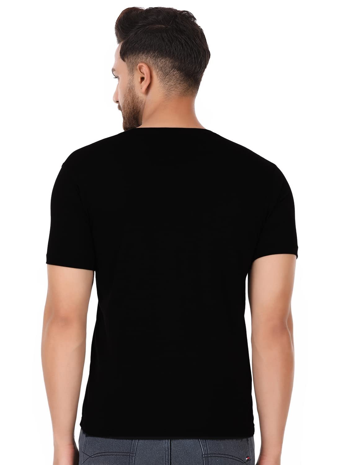 prabhu bhakti Shiva Image T-Shirt Mahakal Shiva Printed T Shirt Latest Collection Mahadev Tshirts Regular Fit Black Tshirt for Men Online Soft Cotton Black Printed T-Shirt - Image 2