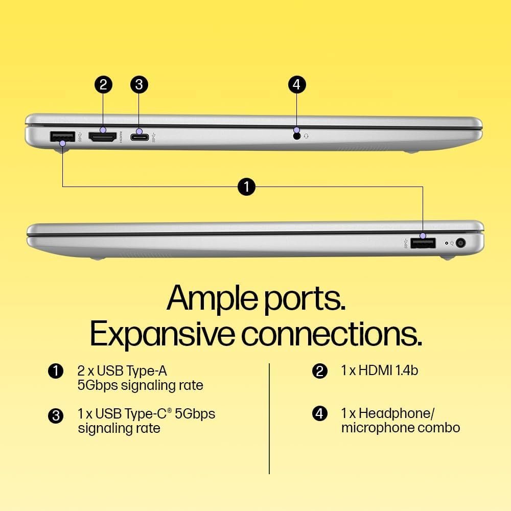 HP 255 G10 AMD Ryzen™ 7 7730U Octa CORE (16 GB/512 GB SSD/Windows 11/ AMD Radeon™ Graphics) MS Office Thin and Light Laptop/ 15.6" FHD Display Anti-Glare,Turbo Silver/1.5 kg 1 Year Brand Warranty - Image 6