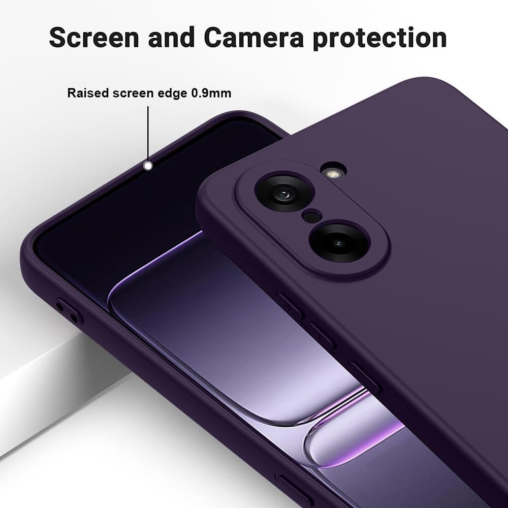amazon basics Mobile Cover for OnePlus Nord CE5 5G | Full Camera Protection | Premium Liquid Silicon Case | Flexible Bumper Case for OnePlus Nord CE5 5G (Purple) - Image 3