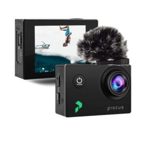 PROCUS Viper 20MP 4K Action Camera (1 Year Warranty) |2.5mm External MIC with Ai Wind Reduction | EIS Video Stabilization |148° Wide Angle | 1050 mAh Battery | Night Vision Sony CMOS Sensor (Black)