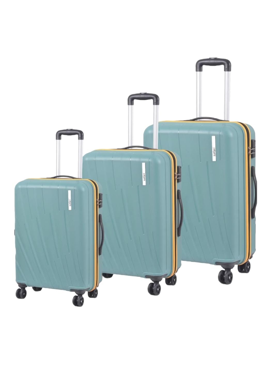 Cairo 8 Sage Green Wheels Trolley Bag| Cabin, Medium, Large Size | Durable, Lightweight Luggage with 360 Maneuverability