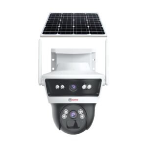 Trueview 3+3Mp Wireless 4G Cellular Mini Pt Solar Powered Linkage Security Camera, 1296p Advanced CCTV Surveillance Solution, Outdoor Camera, Water Proof, 2 Way Talk