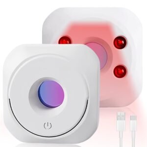 AVNISH Hidden Camera Detectors, Delicate Small Bug, Anti Spy Wireless Infrared Camera Sweeper Device Detector, Privacy Protector Portable Bug Detector, Indoor use for Home/Office/Travel (White)