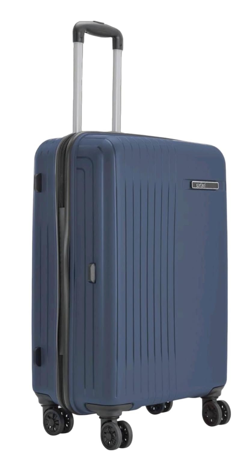 Safari Lancer Hard-Sided Polypropylene 5 Years Warranty 8 Wheels Double Spinner Luggage Set of 3 Trolley Bags (55 & 66 & 76 cm) (Set of 3) Ink Blue, Small,Medium,Large - Image 2