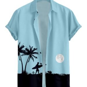 Men’s Premium Stylish Fashion Branded Digital Printed Cotton Blend Stratchable Fabric Half Sleeve Cut Away Collar Casual Shirt