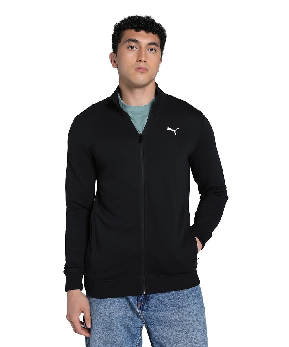 Puma Men Full Sleeve Polycotton Full Zip with Pocket Solid Men's Sports Track Jacket