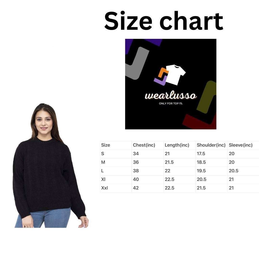 Women 100% Wool Pullover Sweater Regular Fit for Winter Wear | Full Sleeve | Stylish Sweater Crafted with Comfort Fit and Modern Clothing for Winter Wear - Image 6