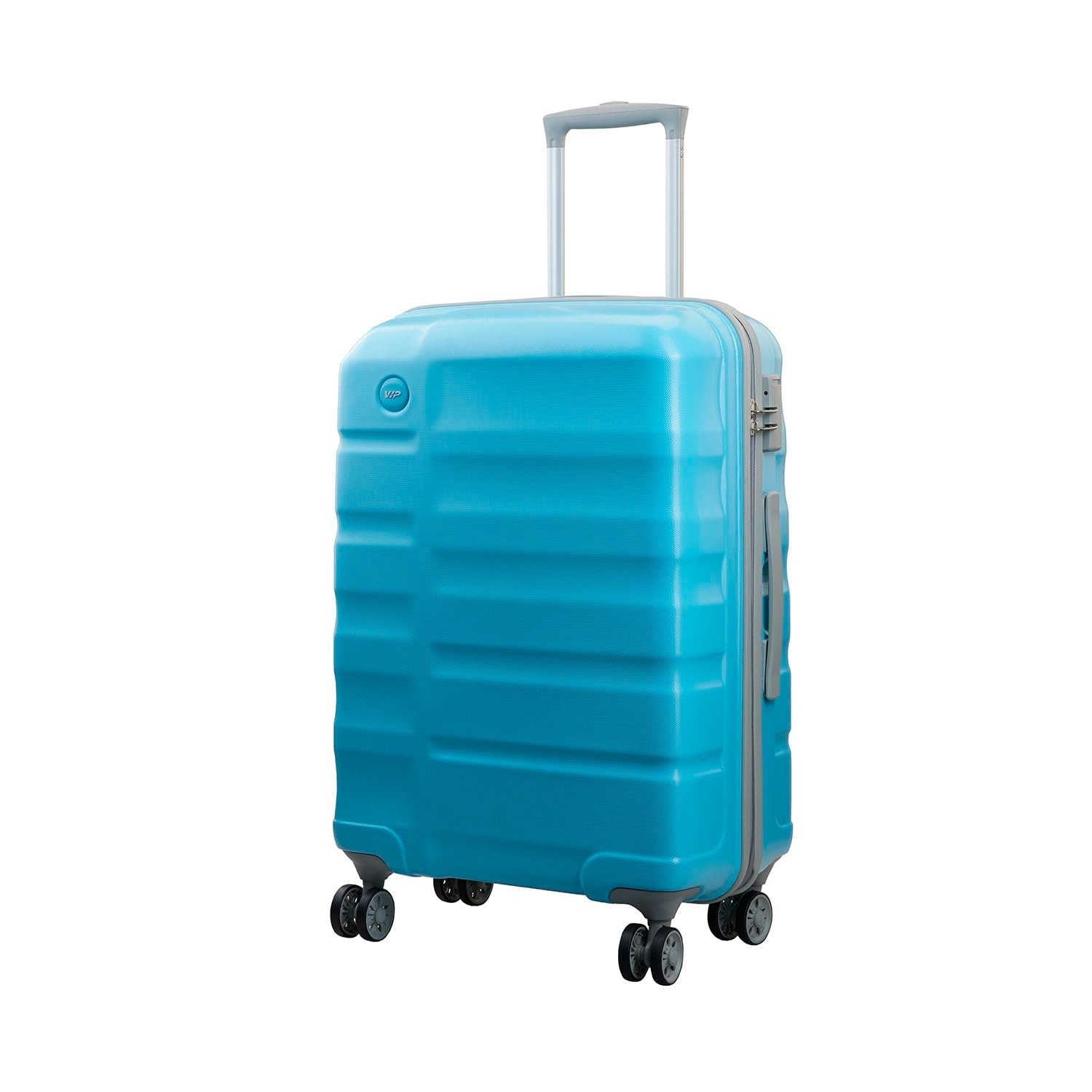 VIP Ceptor Pro Ultra Strong Polycarbonate Hard Sided Check-in Luggage Spinner Suitcase Dual Wheels with Anti-Theft Zipper (Medium, 69Cm, Oscar Blue)