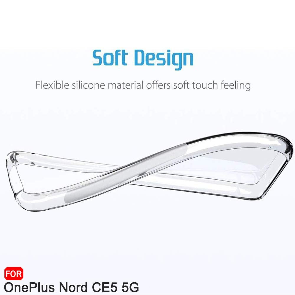 TheGiftKart Back Cover Soft Case for OnePlus Nord CE 5 5G | Best Camera Protection | Inbuilt Dust Plugs & Anti-Slip Grip | Ultra Clear Slim Back Cover Case for OnePlus Nord CE5 (Silicone, Transparent) - Image 7