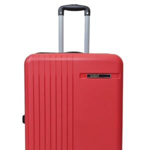Polypropylene (PP) Safari Xylo Medium 24 Inch Hard Trolley Bag With Spinner Wheels and TSA Lock, Red with 7.5 Years Warranty