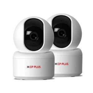 CP PLUS 2MP Smart Wi-Fi CCTV Security Camera with 360° View | View & Talk | Motion Tracking | CTC Cyber Secure Tech | Cloud Storage | Alexa & Google Home | CP-E25Q (Pack of 2)