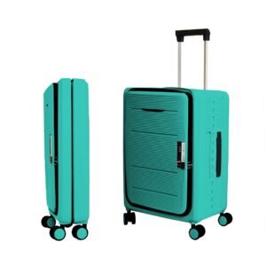 USHA SHRIRAM Cabin Bag (20 inch – 55cm) Collapsible Luggage Bag | Polypropylene Shell | Light Mint | Suitcase for Travel | 360 Degree Wheel & Lock | Foldable Trolley Bag for Travel