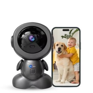 Maizic Smarthome Black Robot 2 MP WiFi Indoor Camera with 1440 Px Full Color Night Vision, Two Way Audio, PTZ Control, Siren, 360° View, Motion Detection