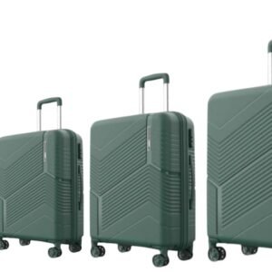Safari Carter CM PRO Premium Trolley Bag Set of 3 (Small, Medium, Large) (Olive Green) with 5 Years International Warranty
