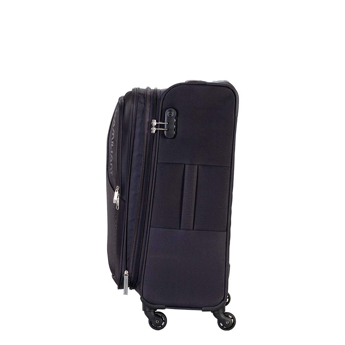 Kamiliant by American Tourister Kam Kojo 69 Cms Medium Check-in Polyester Soft Sided 4 Wheels 360 Degree Rotation Luggage/Speed_Wheel Suitcase/Trolley Bag (Grey), Trolley Bags for Travel - Image 3