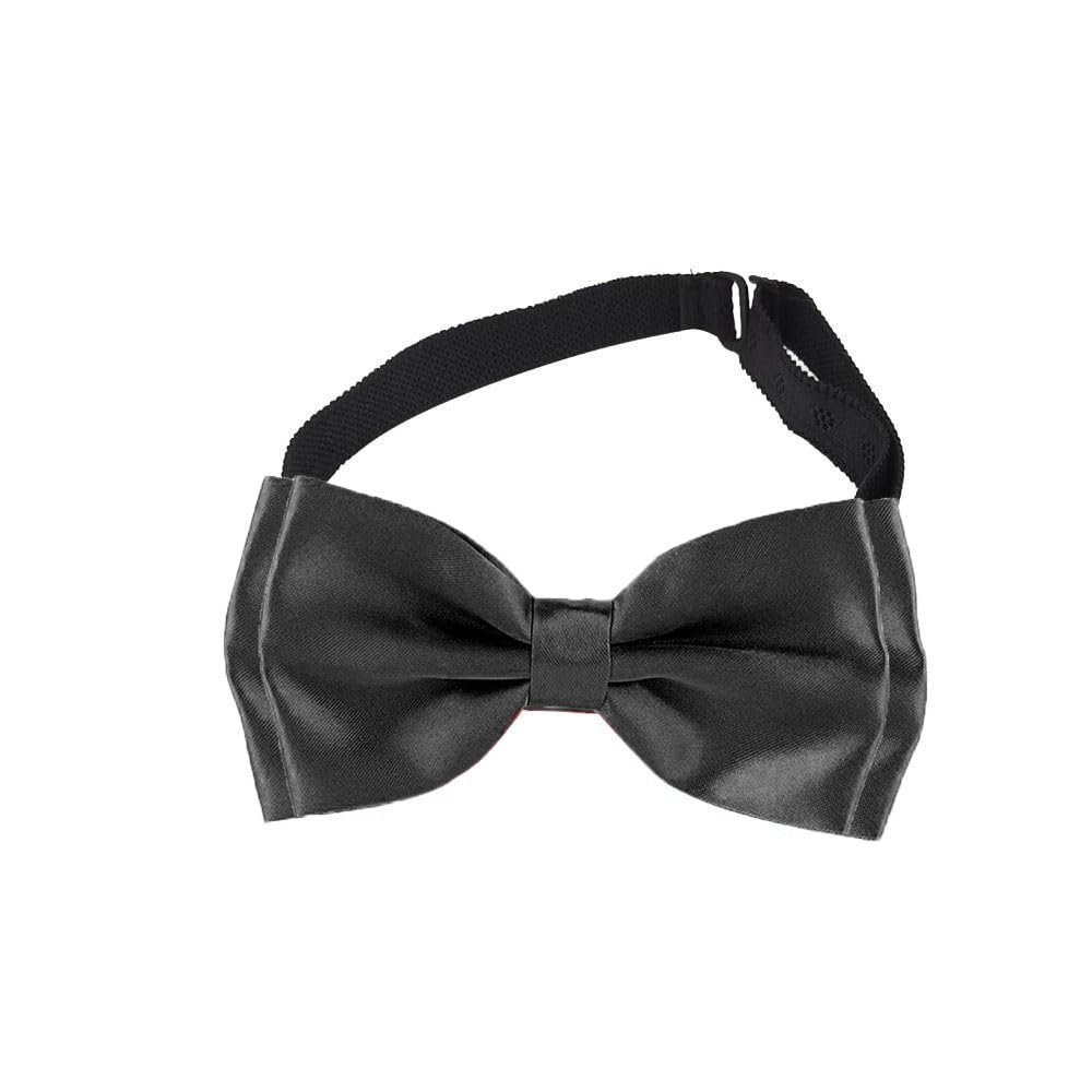 GOOD 1 STORE Double Bowtie Mens Classic Multi Combo Pre-tied Satin Polyester Formal Bow tie Set For Boy Women and Men & Adjustable Length (Black, Men, Black-Series) - Image 2