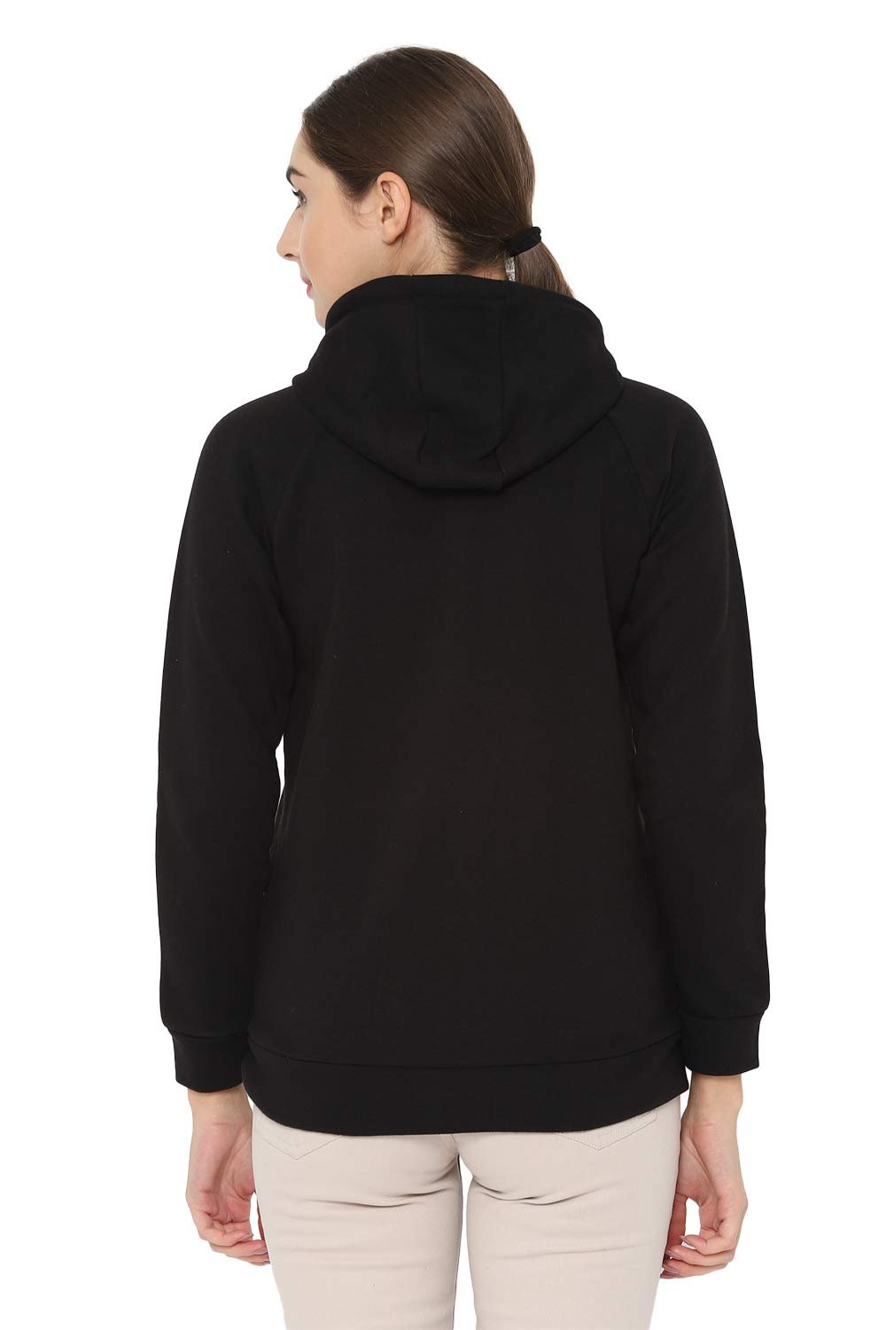 Allen Solly Women's Synthetic Hooded Neck Sweatshirt | Long Seelves Regular Fit Zipper - Image 4