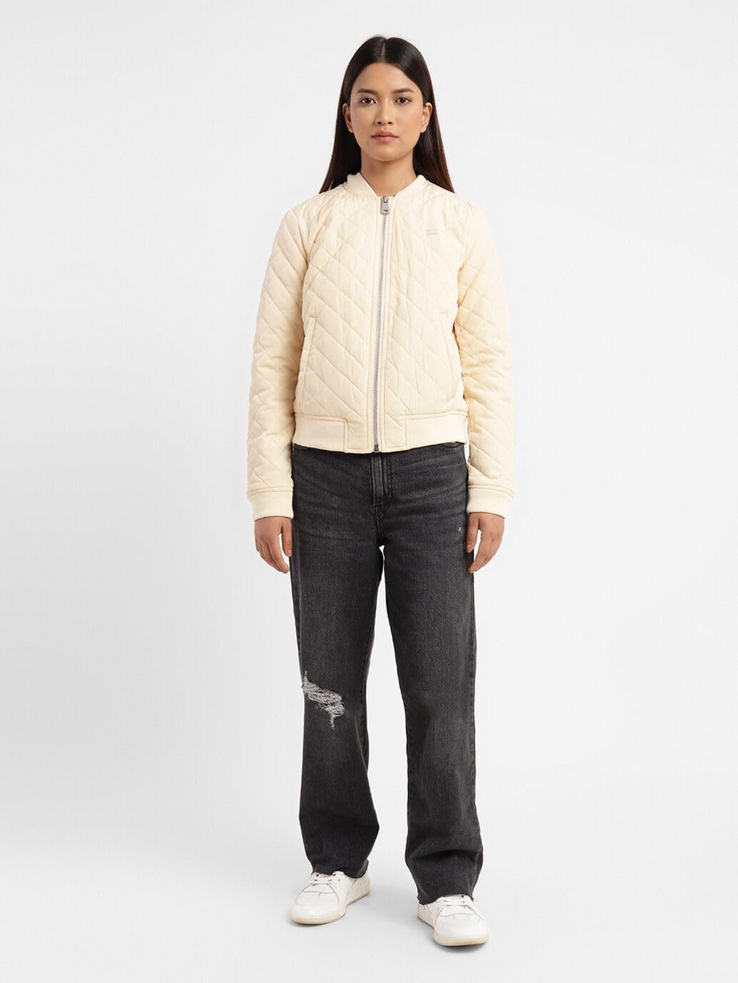 Levi's Women Solid Quilted Bomber Polyester Standard Length Jacket - Image 5